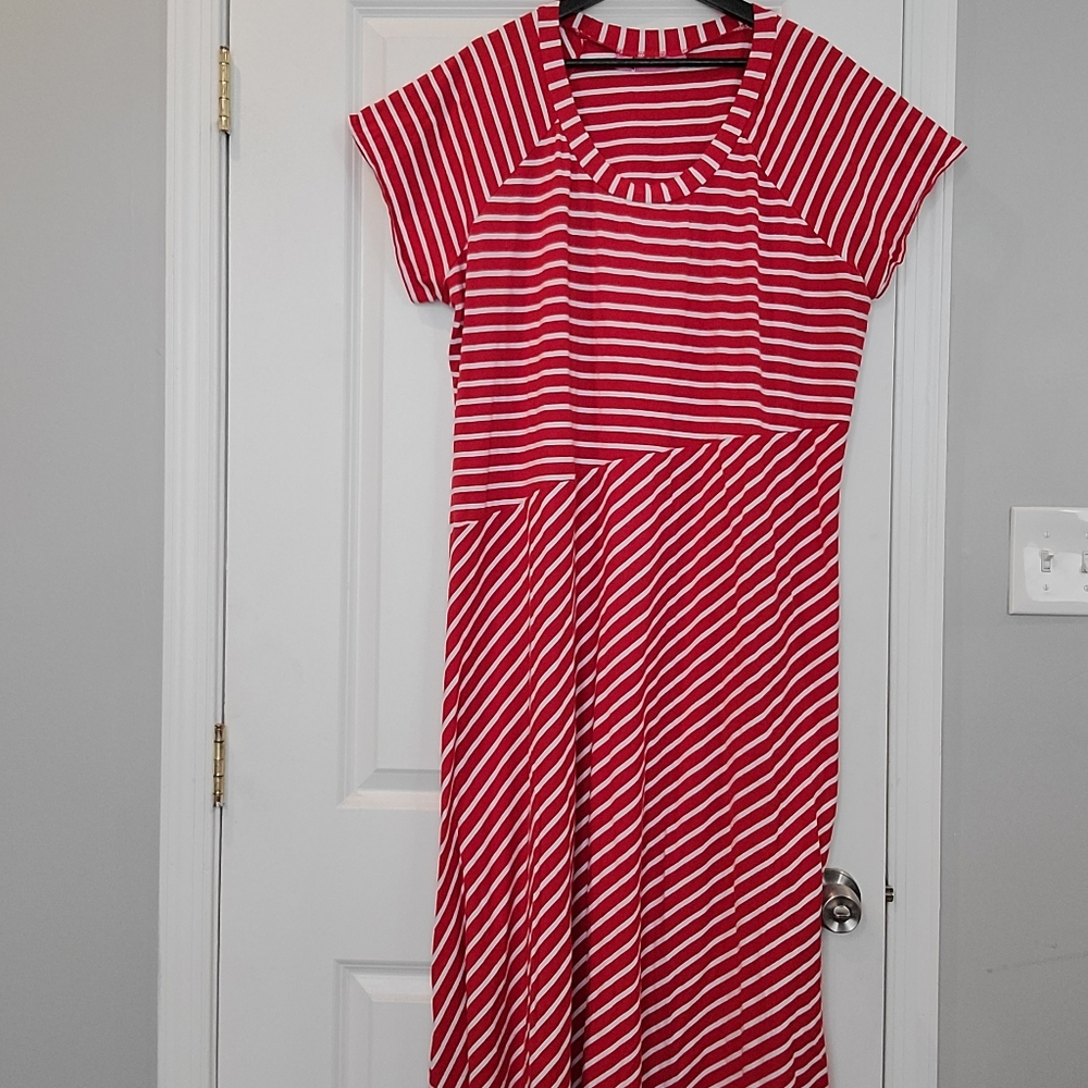 Woman Within Knit Candy Cane Dress